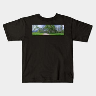 Farmland at the foot of Mount Elliot in the Cromarty area Kids T-Shirt